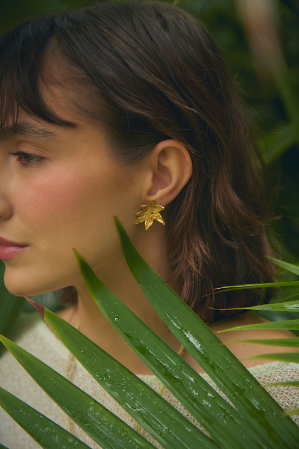 Aretes Topos pequeños Clavellino dorados